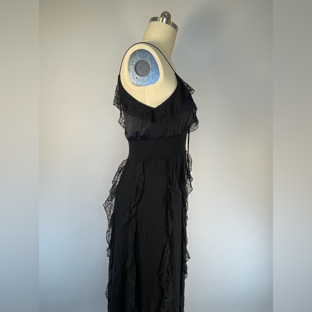 Alice + Olivia MCGUIRE RUFFLE SLIT MIDI - Picture 5 of 14